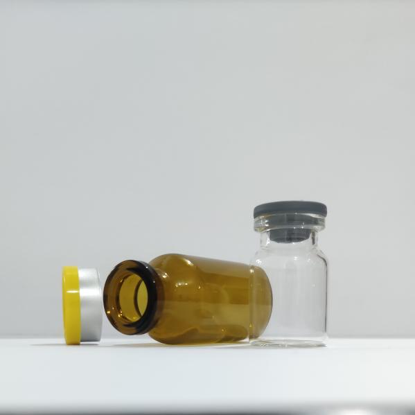 Quality hot sale clear amber  medical glass bottle vial glass vial with rubber stoppers for sale