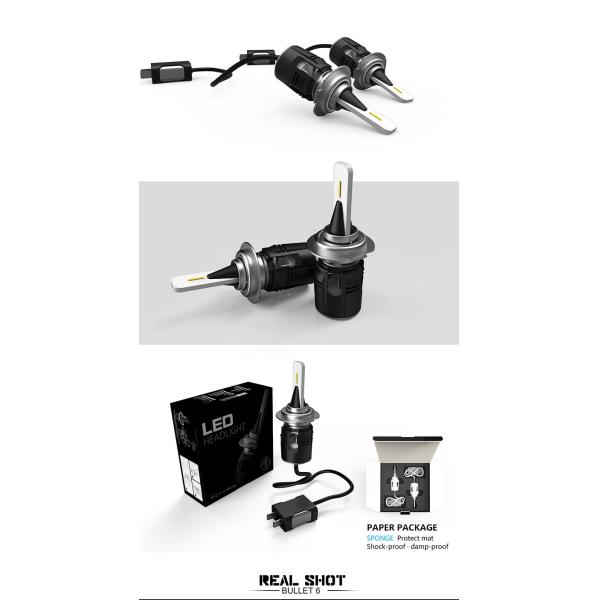 IP68 Waterproof LED Car Headlight Bulbs 24w 3600LM H7 Led Conversion Kit