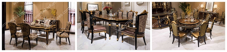 Large Dining Set For Sale Carved Solid Wood Dining Table 6 Chairs Set TN-023B