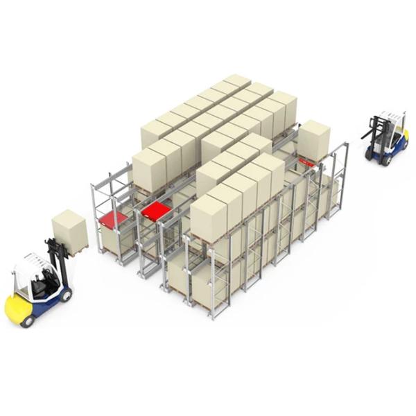 Q235 / Q345 Material Warehouse Shuttle System , Corrosion Protection Pallet Racking System
