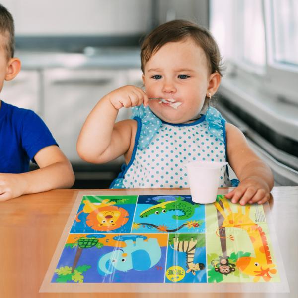 Quality Clear / Printed Reusable Plastic Tablecloth Heat Seal For Children for sale