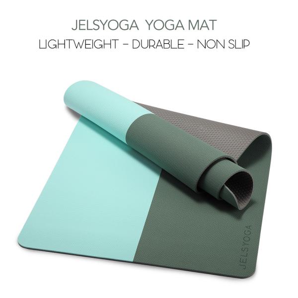 Quality Woven Label Printing Yoga Exercise Mat , Colorful Yoga Mat 80cm for sale