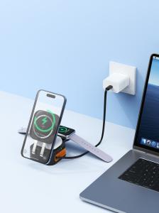 China 15W CYJ-10 Desktop Portable Wireless Fast Charger Magetic Charger With Indicator Light Intelligent Charger wholesale