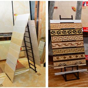 Two Sides  Quartz Stone Display Stand Luminous Ceramic Tile Stone Floor Display Stand Rack