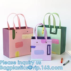 China Luxury Shopping Bags, Matte Modern Embossed Birthday Merchandise Clothing Business Store Wedding Guests wholesale
