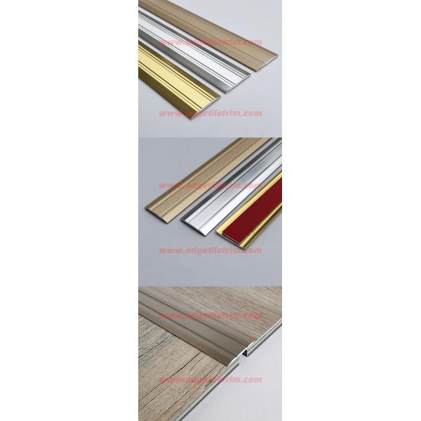 Aluminium Flat Self Adhesive Flooring Transition Strips Door Bar Threshold Trim 2m