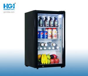China 98L 94W 60Hz Glass Small Drinks Display Fridge Cooler Auto Defrost wholesale
