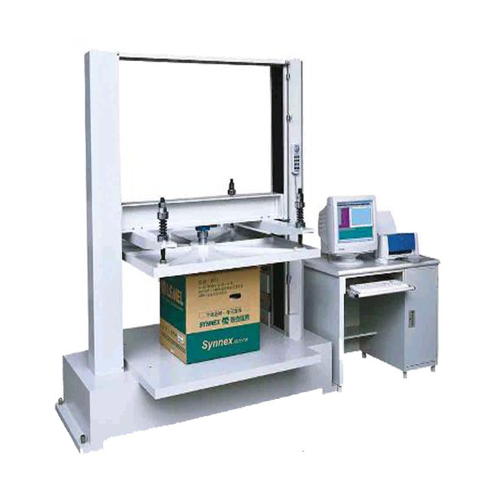 Single - Screen Paper Testing Equipment / Box And Block Stacking Corrugated Carton Compression Test Machine