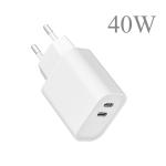 Dual USB C Port PD Fast Charger Adapter 40W For Apple Watch & IPhone