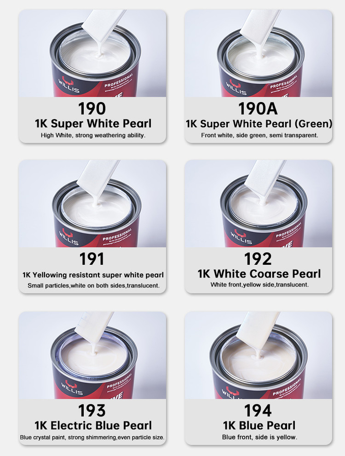 Standard 1K Basecoat Metallic Pigment Pearl Automotive Paint Spray Car Paint Liquid Coating Automotive Thinner 8