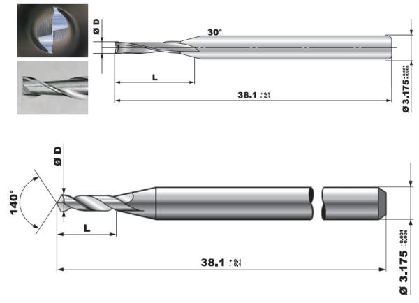 Quality Self Lubricating PCB Aluminium Router Bits Tungsten Carbide Drill Bits for sale