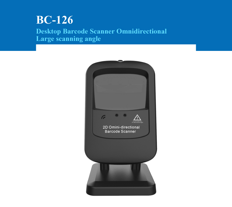 Desktop Wired USB 1D 2D Barcode Qr Code Reader Omnidirectional Barcode Scanner Platform