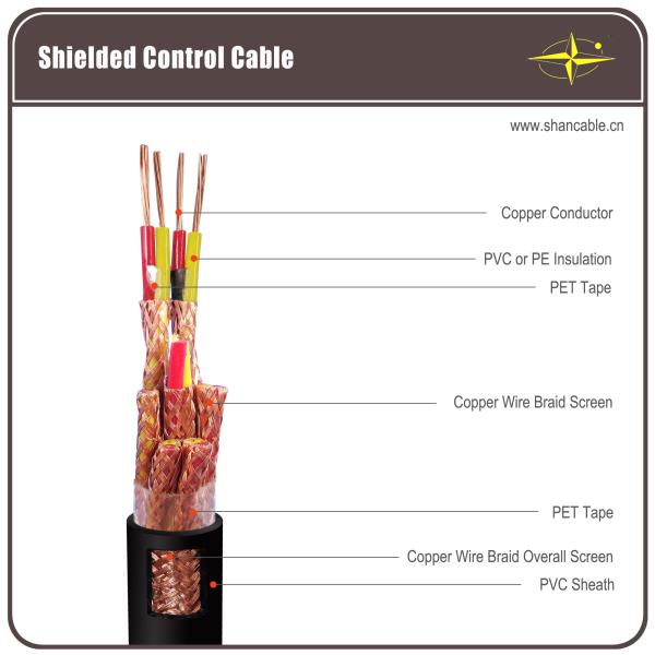 Professional Shielded Instrument Cable Individual / Overall Copper Wire Braiding
