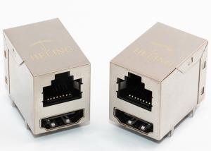 China 8P8C Female Connector RJ45 With HDMI / USB Stacked 2x1 For Data / Signal Transmissions wholesale