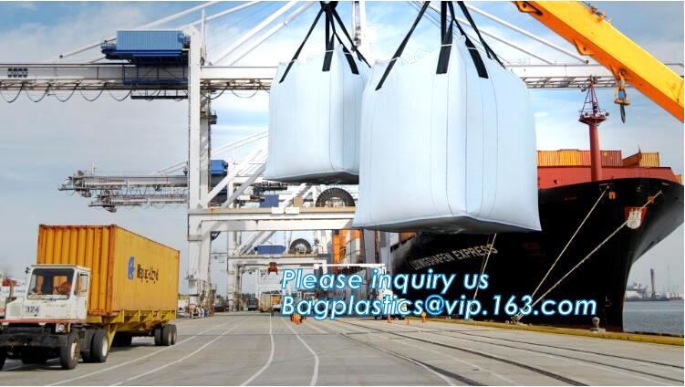 polypropylene woven plastic jumbo bag pp big bag for sand, building material, 500kg-1000kg PP Woven Jumbo Bag Big Bag wi