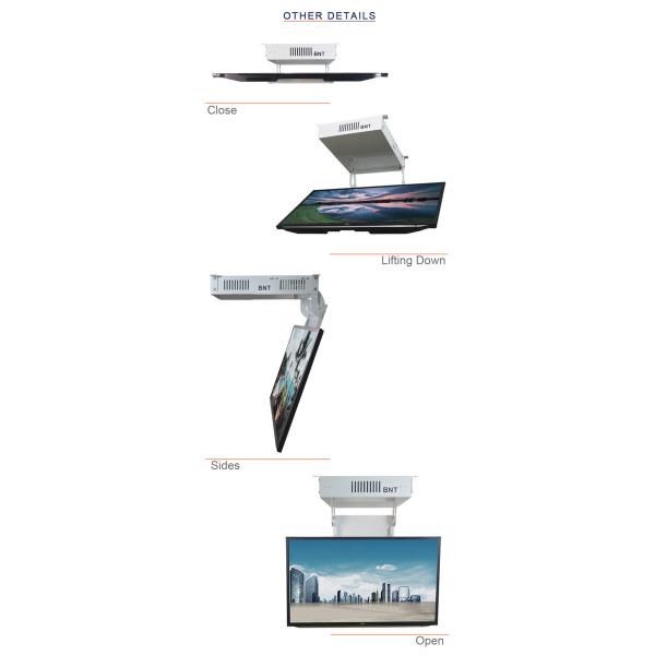 32 to 55 Inch TV Mount Bracket Wireless Remote Control Motorized Flip Down Lift Mechanism From Ceiling