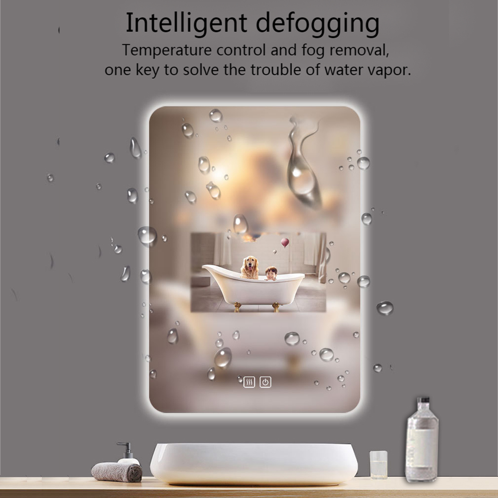Modern Design Illuminated Infinity Round LED Light Mirror for Smart Fitness Bath Room