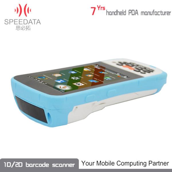 Blue QR Mobile Barcode Scanner Printer Android IP 65 Waterproof