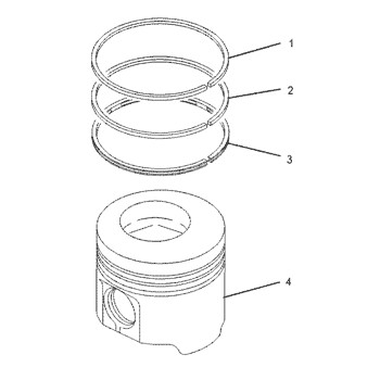 9Y6773 Piston Body Assy Cylinder Liner 9T-3133 Engine 9Y-6773 Ring 9T3133 Piston