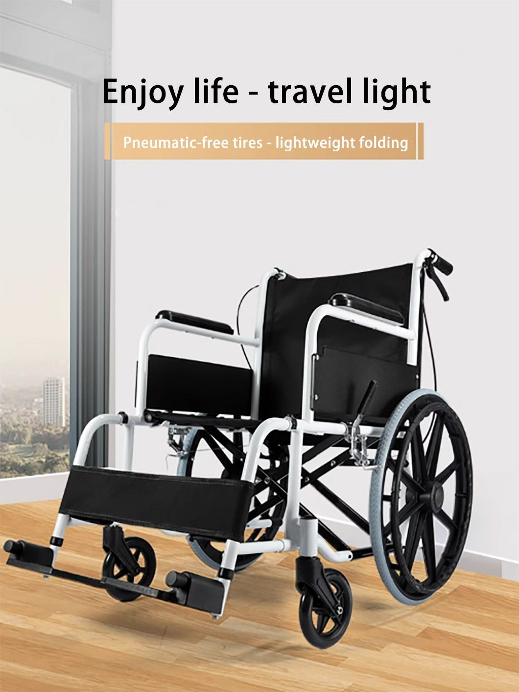 Premium Foldable Portable Wheelchair for Daily Use and Rehab