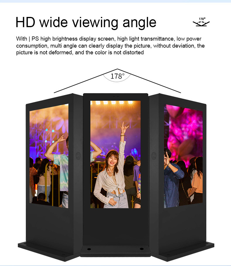 Outdoor Shopping Mall LCD Screen Player Digital Totem Smart Signage Commercial Advertising Equipment High Brightness TV Display