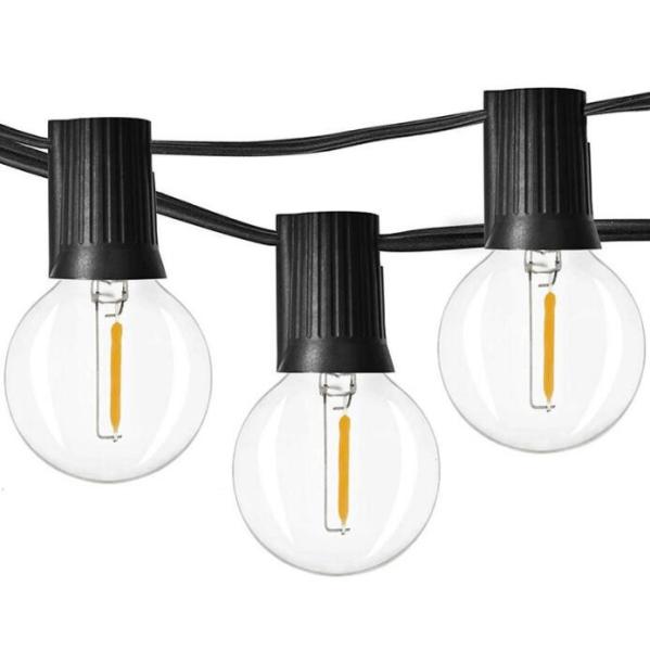 Quality Outdoor Decorative Led Globe String Lights 48ft 15 Sockets E27 Socket for sale