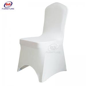 China Banquet Dining Stretch Covers And Sashes White Spandex Chair Covers in bulk wholesale