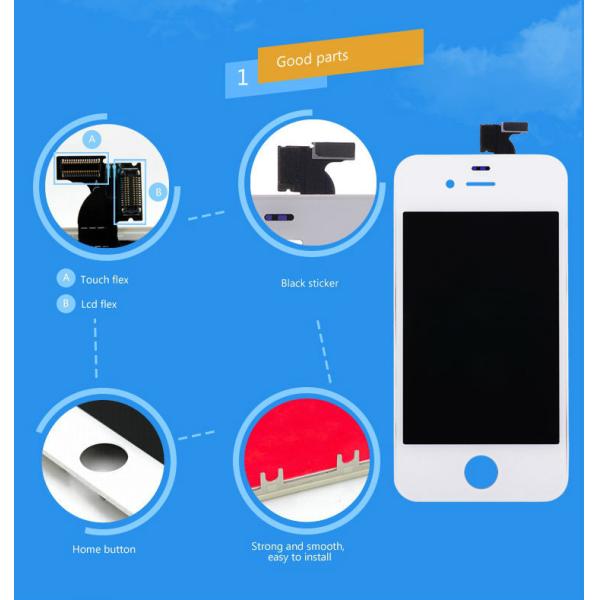 Black / White IPhone 7 LCD Screen 4.7 Inches Display Resolution 1334*750