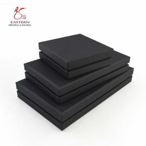 China CMYK Custom Printed Black Paperboard Packaging Box with Lid wholesale