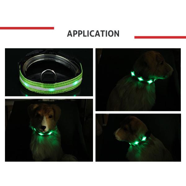 Night Safety Flashing Glow USB Rechargeable LED Dog Collar Leashes Pink / Blue / Red