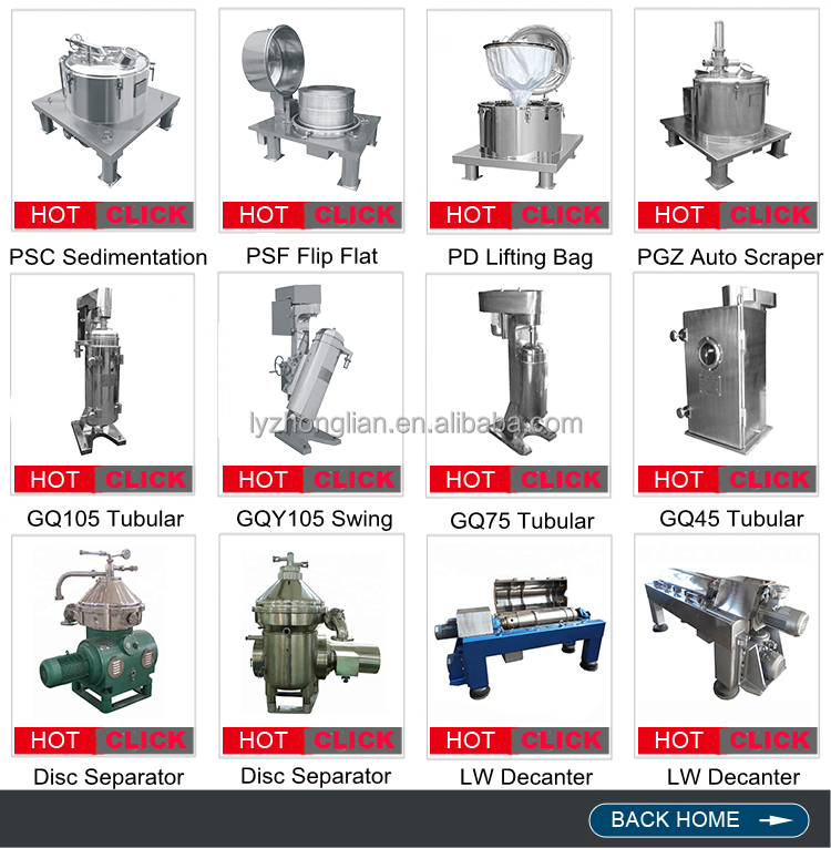 Zhonglian High-speed flat top discharge centrifuge separator automatic centrifuge separator for water purification