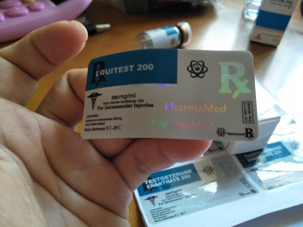 Quality Equitest 10Ml Holographic Glass Vial Labels With PP Glossy Lamination for sale