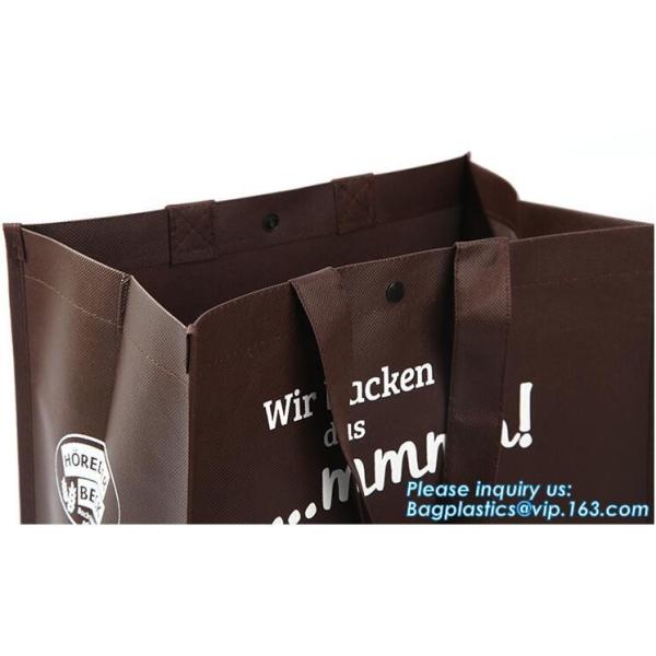 Promotional Recyclable Non Woven Bag, hot sealed non woven bag, cheap logo printed non woven shopping bag, bagplastics