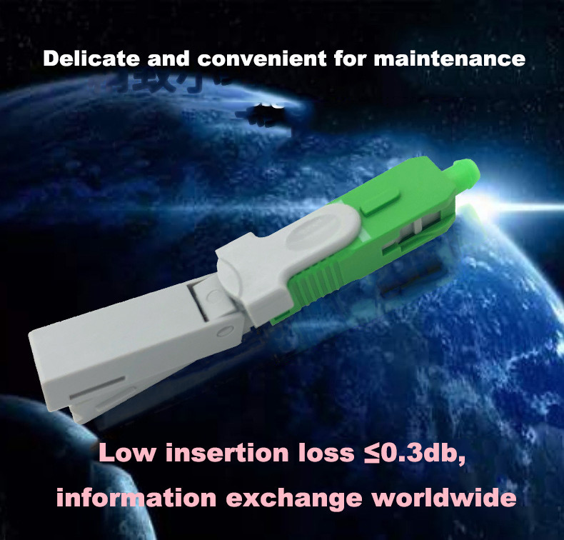 OM1 OM3 FTTH Fast Connector , Field Termination Sc Apc Quick Connector