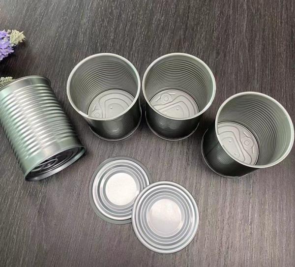 Quality 350ml D73x113mm Bean Nut Tin Can for Pet Food Packaging with Easy Open Lid for sale