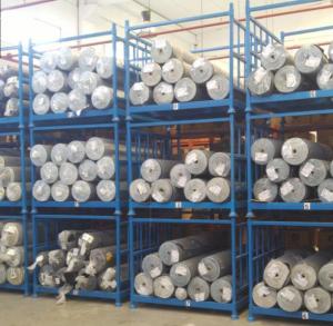 Heavy Duty Detachable Metal Fabric Roll Racking System Stacking Pallet Storage Racks