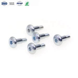 Buy cheap M4x15mm Carbon Steel Shoulder Screw Pan Head Blue Zinc Plated from wholesalers