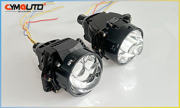 3 Inch Bi Xenon Projectors Lens Dual Laser 80W 6000k White Light