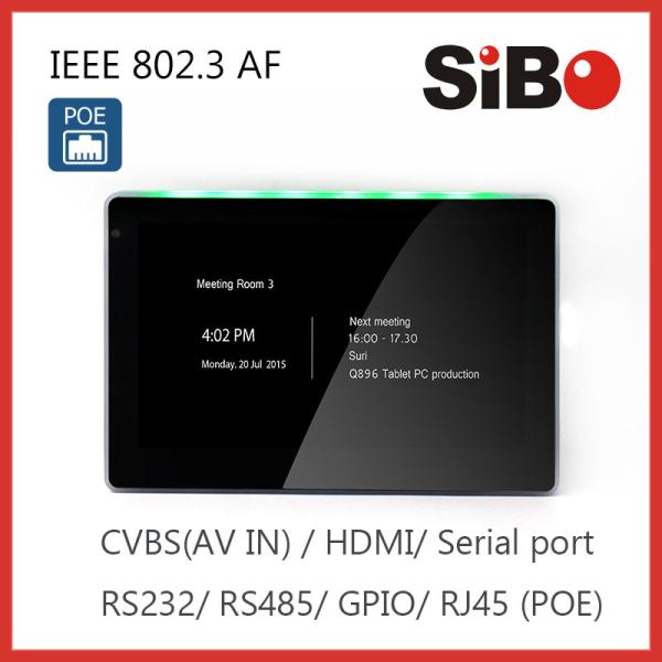 Quality Attendance System 7 Inch Wall Mounted Android POE Touch Screen With RGB LED Light for sale