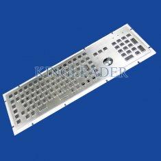 Quality Rugged Metal Industrial Keyboard With Trackball 103 Function Keys And Number Keypad for sale