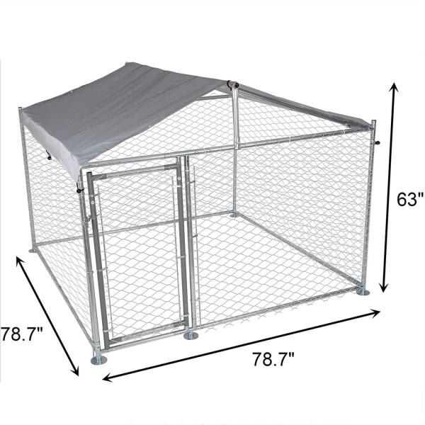 Dog Cage Dog Kennel Cover Weathergard large all Season Run Roof Perfect Fit outdoor Cages and Pens 2x2x1.6m