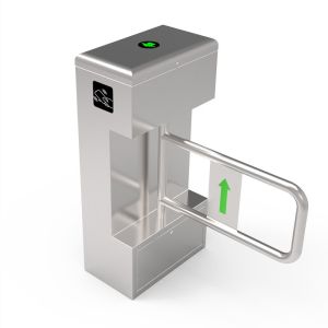 China Access Control Swing Gate Turnstile Full Automatic Waist High Turnstile on sale