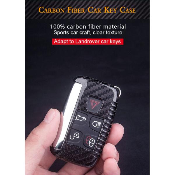 100% Real Landrover Shockproof Carbon Fiber Car Key Case