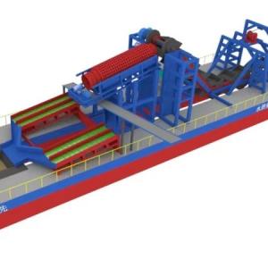 China 100m3/h Capacity Chain Bucket Dredger For Gold Mining wholesale