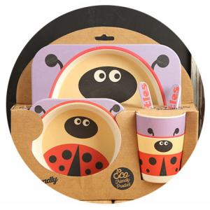 China ECO BAMBOO FIBER KIDS DINNERWARE SET, BIO-DEGRADABLE TABLEWARE, OEM ACCEPTABLE wholesale