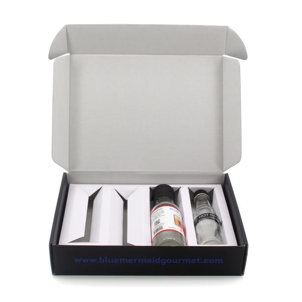 Custom Logo Printed Savory Spice Hot Sauce Bottle Packaging Shipping Box