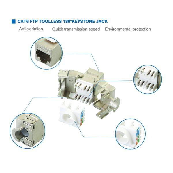 Phosphor Bronze Toolless Keystone Jack , UL94-V0 Ethernet Keystone Jack