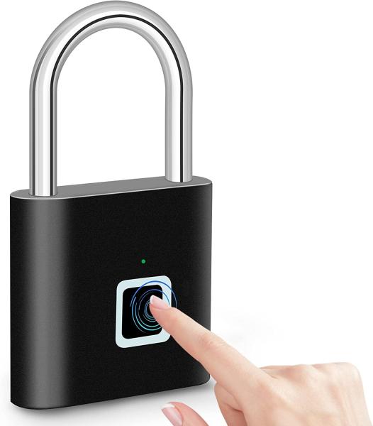 Quality Fingerprint Padlock One Touch Open Fingerprint Lock with USB Charging for Gym, Sports, School for sale