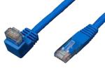 Down Angle Lan Network Cable Gigabit Molded Patch Cord For Print Server