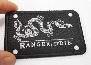 Clear Colorful Iron On Embroidered Patches Smooth Merrow Border